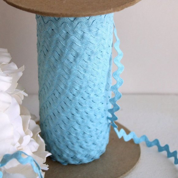 Vintage 1960s Ric Rac Trim, Blue / 5mm wide, 5 yards / Sewing  Supply - Picture 5 of 10